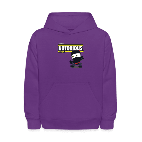 Notorious Ninja Character Comfort Kids Hoodie - purple