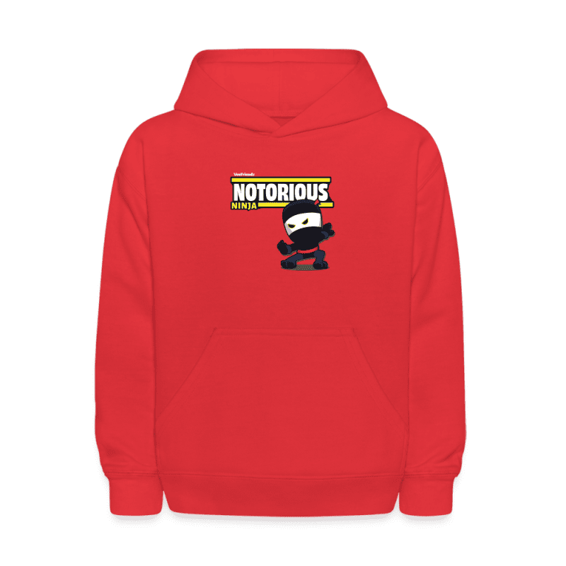 Notorious Ninja Character Comfort Kids Hoodie - red