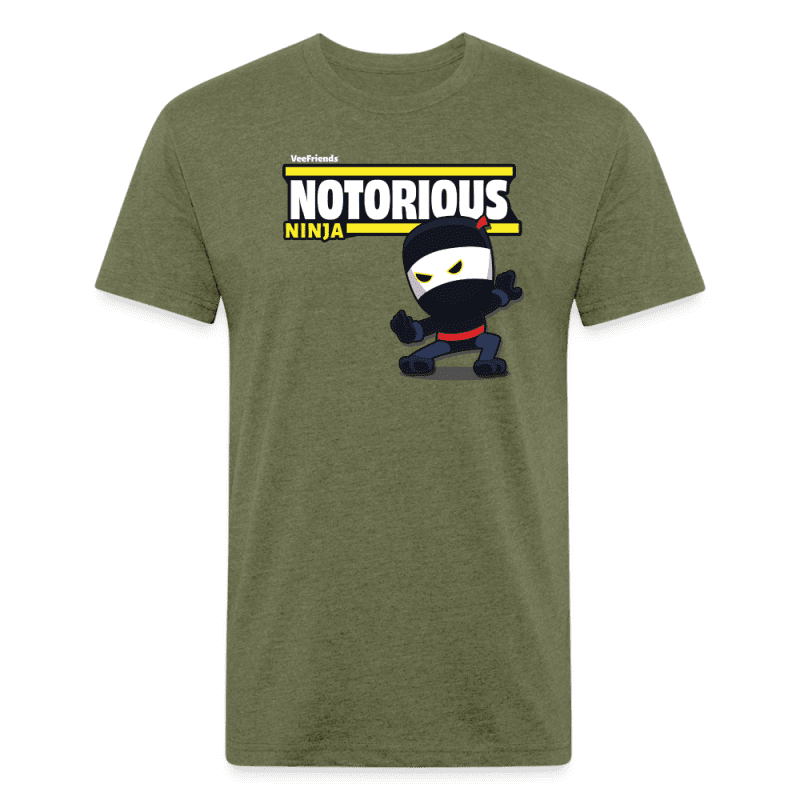 Notorious Ninja Character Comfort Adult Tee - heather military green