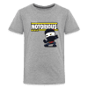 Notorious Ninja Character Comfort Kids Tee - heather gray