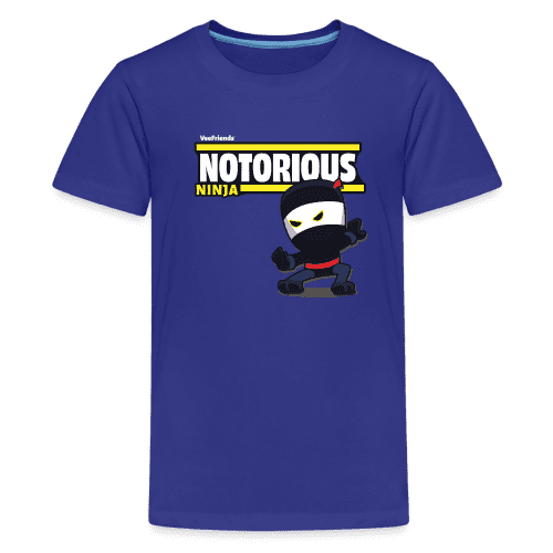 Notorious Ninja Character Comfort Kids Tee - royal blue