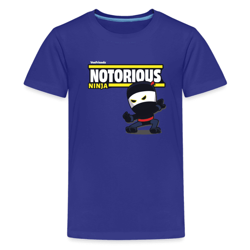 Notorious Ninja Character Comfort Kids Tee - royal blue