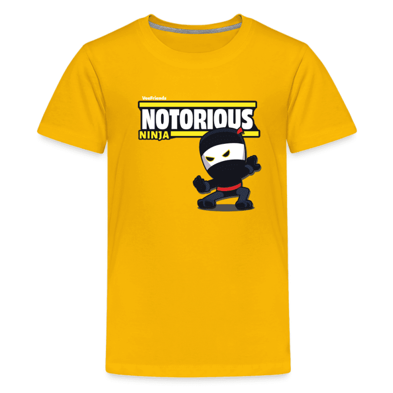 Notorious Ninja Character Comfort Kids Tee - sun yellow