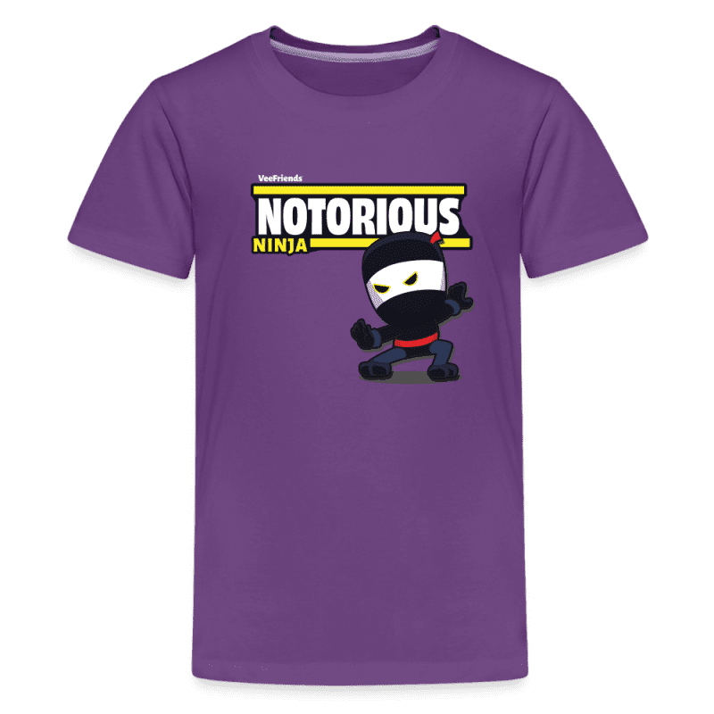 Notorious Ninja Character Comfort Kids Tee - purple