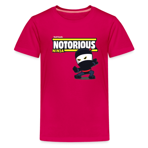 Notorious Ninja Character Comfort Kids Tee - dark pink