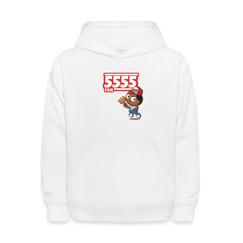 5555 Fan Character Comfort Kids Hoodie - white