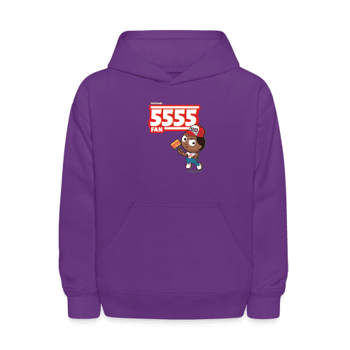 5555 Fan Character Comfort Kids Hoodie - purple