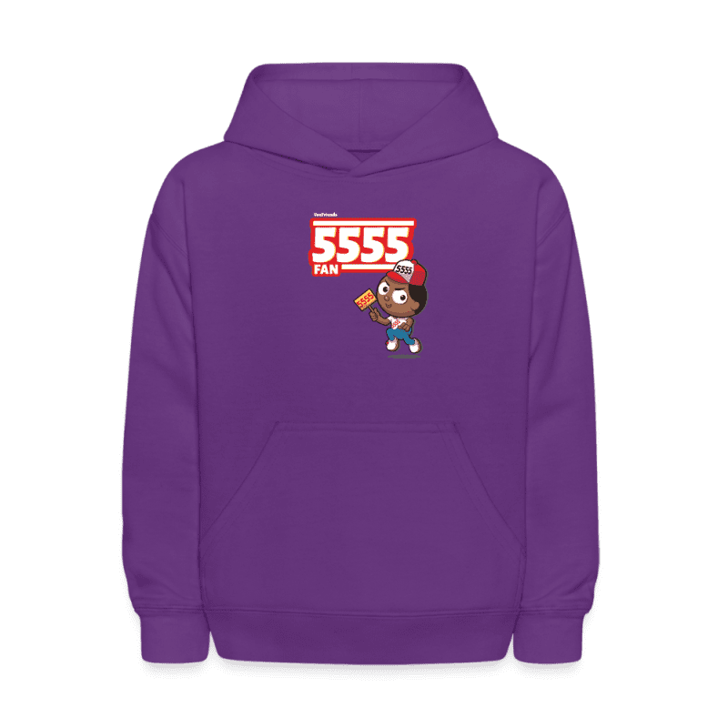 5555 Fan Character Comfort Kids Hoodie - purple