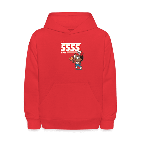 5555 Fan Character Comfort Kids Hoodie - red