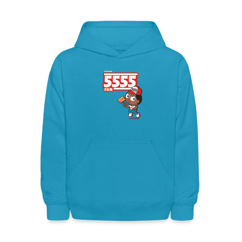 5555 Fan Character Comfort Kids Hoodie - turquoise