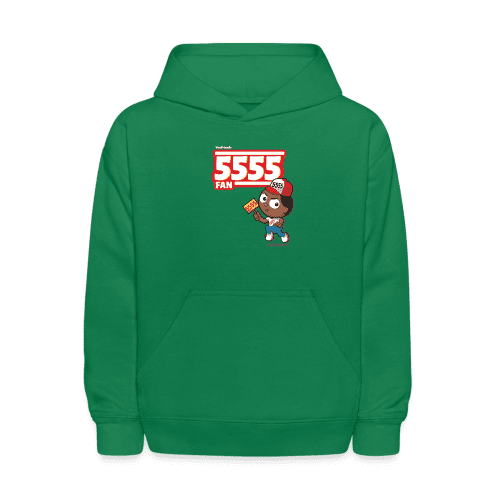 5555 Fan Character Comfort Kids Hoodie - kelly green