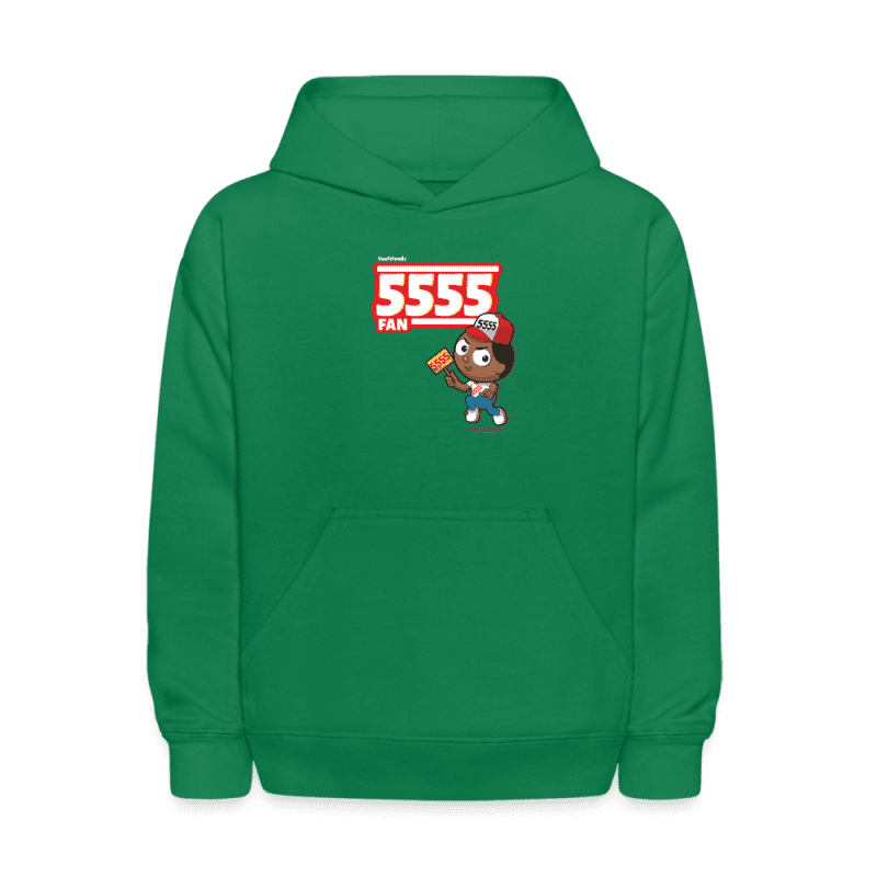 5555 Fan Character Comfort Kids Hoodie - kelly green