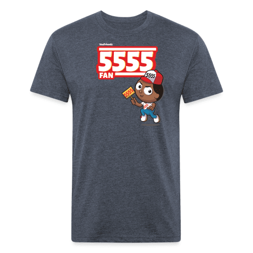 5555 Fan Character Comfort Adult Tee - heather navy