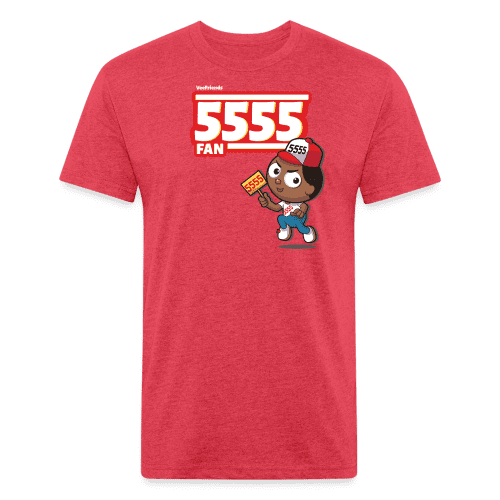 5555 Fan Character Comfort Adult Tee - heather red