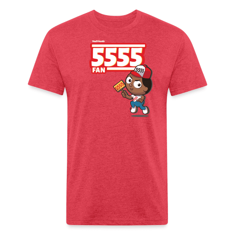 5555 Fan Character Comfort Adult Tee - heather red