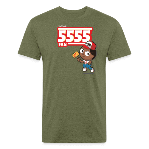 5555 Fan Character Comfort Adult Tee - heather military green