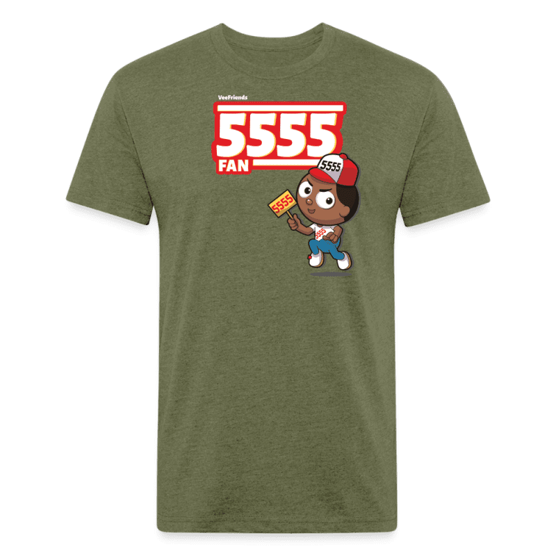 5555 Fan Character Comfort Adult Tee - heather military green