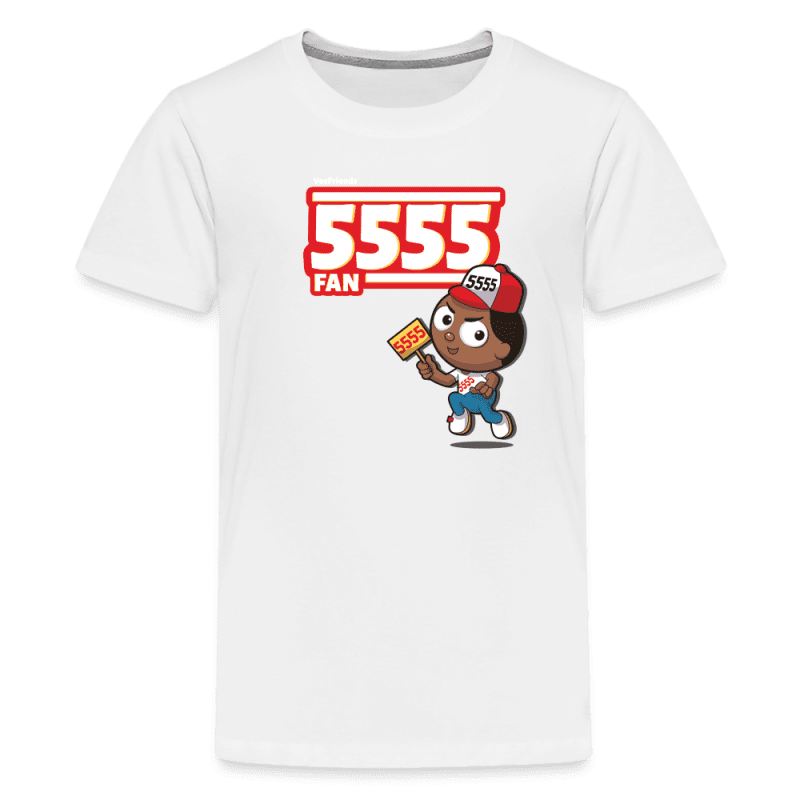 5555 Fan Character Comfort Kids Tee - white