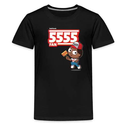 5555 Fan Character Comfort Kids Tee - black