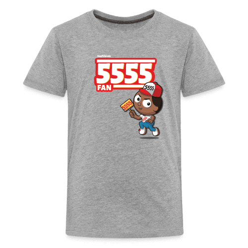 5555 Fan Character Comfort Kids Tee - heather gray