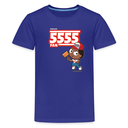 5555 Fan Character Comfort Kids Tee - royal blue