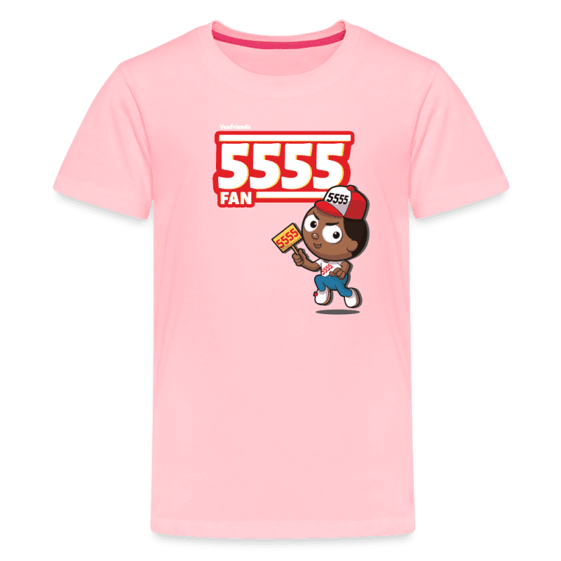 5555 Fan Character Comfort Kids Tee - pink