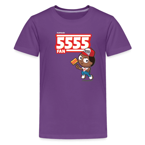 5555 Fan Character Comfort Kids Tee - purple