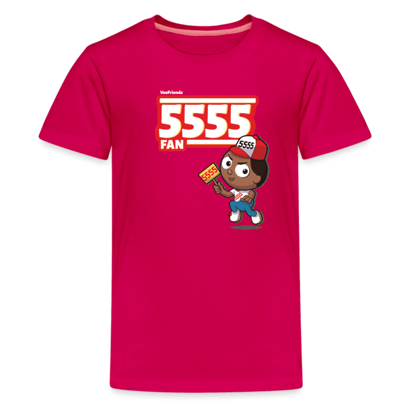 5555 Fan Character Comfort Kids Tee - dark pink