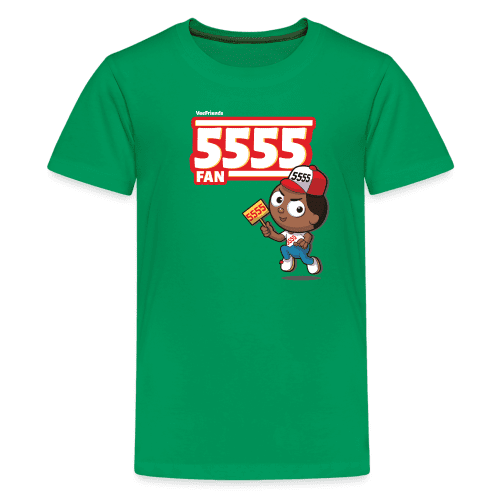 5555 Fan Character Comfort Kids Tee - kelly green