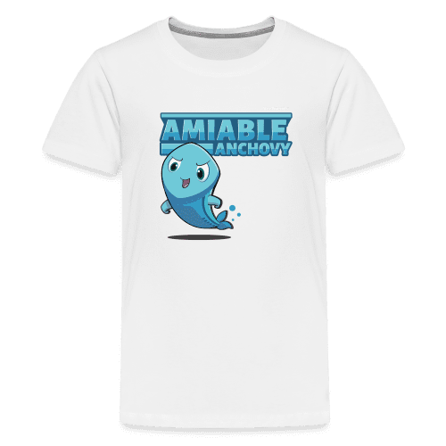 Amiable Anchovy Character Comfort Kids Tee - white