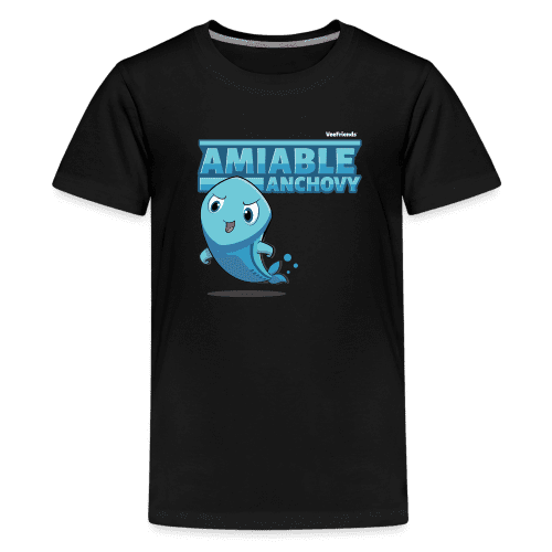 Amiable Anchovy Character Comfort Kids Tee - black