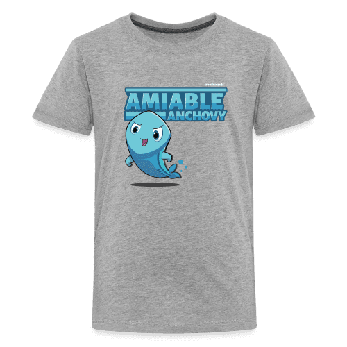 Amiable Anchovy Character Comfort Kids Tee - heather gray