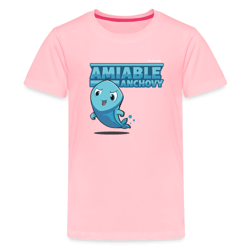 Amiable Anchovy Character Comfort Kids Tee - pink