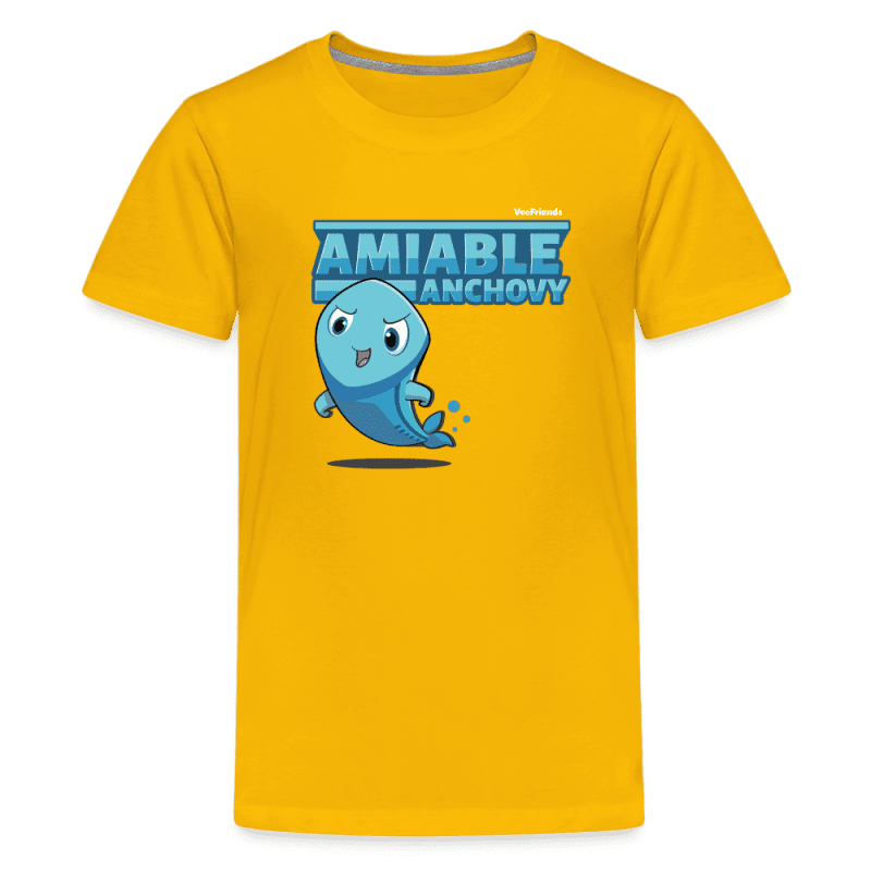 Amiable Anchovy Character Comfort Kids Tee - sun yellow