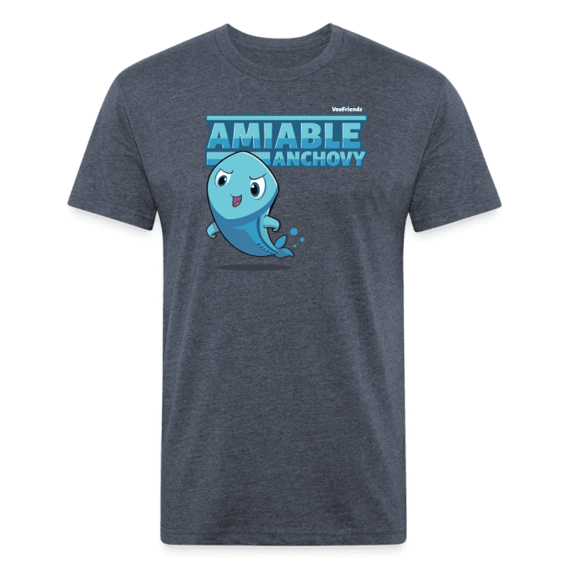 Amiable Anchovy Character Comfort Adult Tee - heather navy