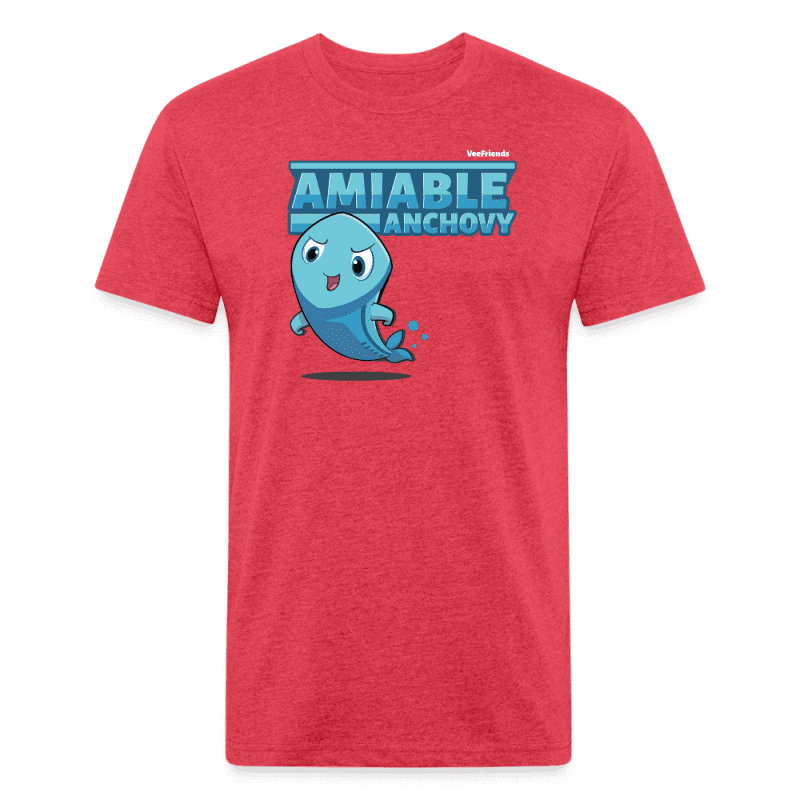 Amiable Anchovy Character Comfort Adult Tee - heather red