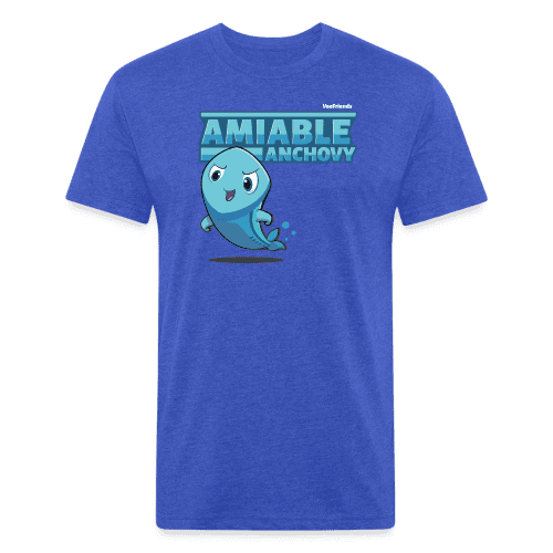 Amiable Anchovy Character Comfort Adult Tee - heather royal