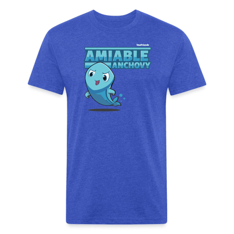 Amiable Anchovy Character Comfort Adult Tee - heather royal