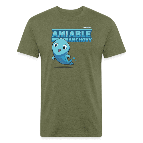 Amiable Anchovy Character Comfort Adult Tee - heather military green