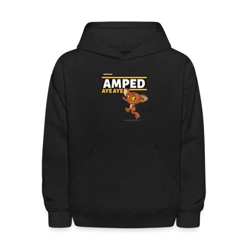 Amped Aye Aye Character Comfort Kids Hoodie - black