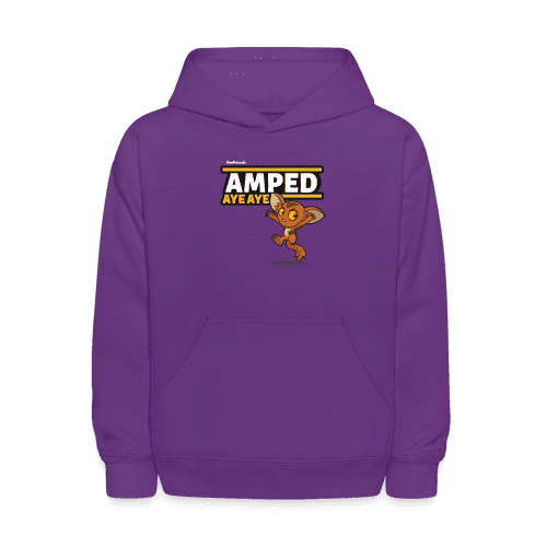 Amped Aye Aye Character Comfort Kids Hoodie - purple