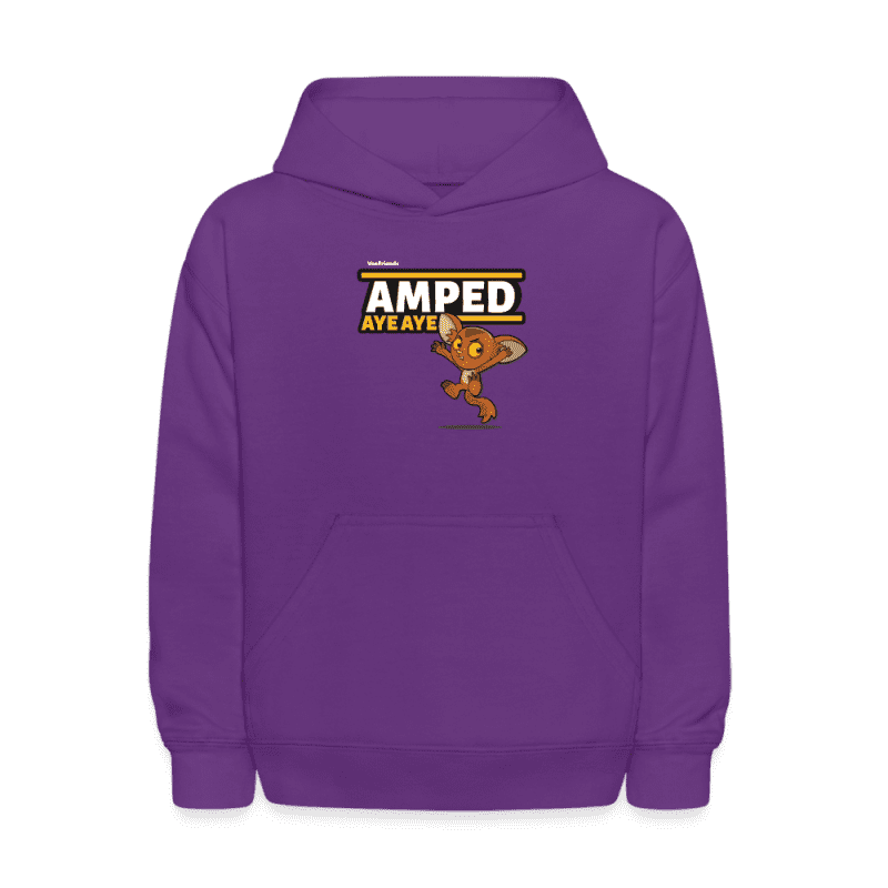 Amped Aye Aye Character Comfort Kids Hoodie - purple