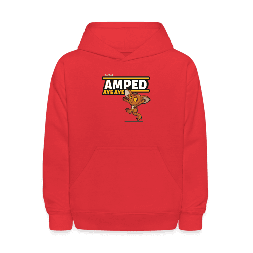 Amped Aye Aye Character Comfort Kids Hoodie - red