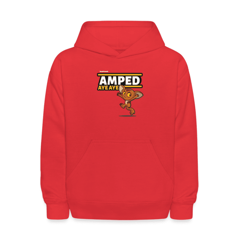 Amped Aye Aye Character Comfort Kids Hoodie - red