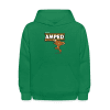 Amped Aye Aye Character Comfort Kids Hoodie - kelly green