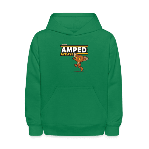 Amped Aye Aye Character Comfort Kids Hoodie - kelly green