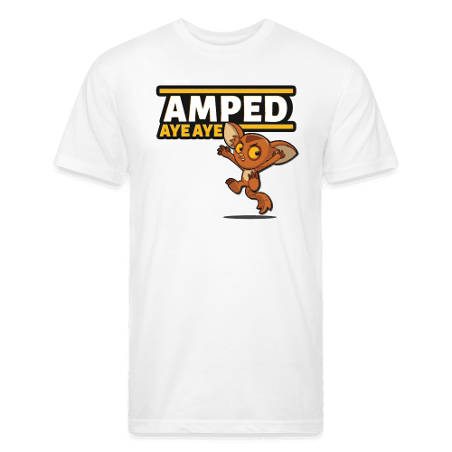 Amped Aye Aye Character Comfort Adult Tee - white