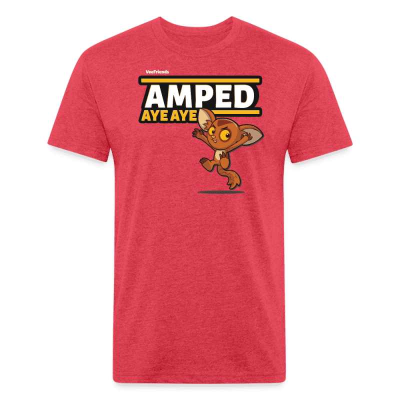 Amped Aye Aye Character Comfort Adult Tee - heather red