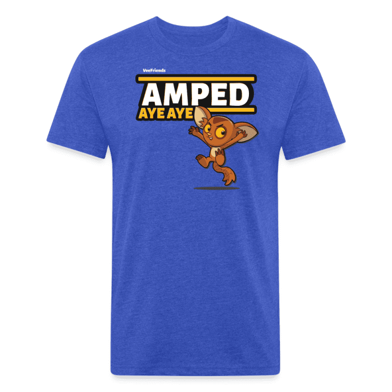 Amped Aye Aye Character Comfort Adult Tee - heather royal