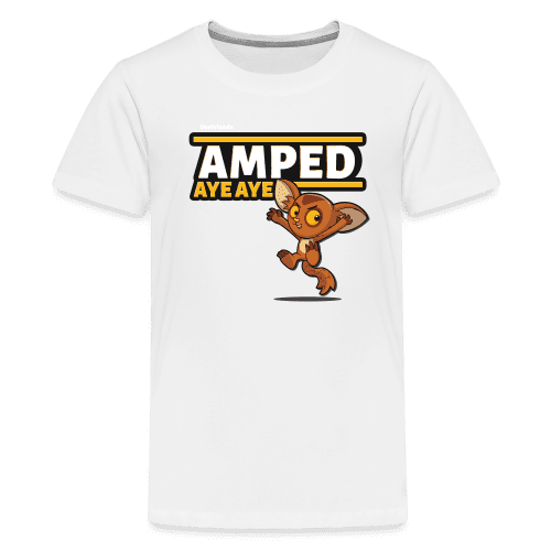 Amped Aye Aye Character Comfort Kids Tee - white